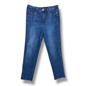 Seven7 Women's Boyfriend Jeans in Dark Blue Wash